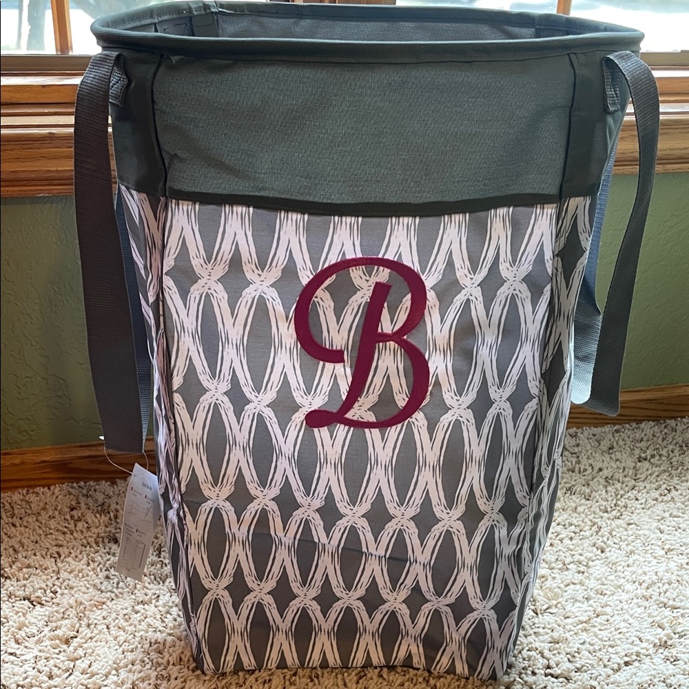 Thirty-One Gray and White Storage Tote